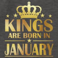 Limited Edition Kings Are Born in January Gold Print Vector Backpack