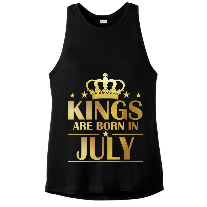 Limited Edition Kings Are Born in July Ladies PosiCharge Tri-Blend Wicking Tank