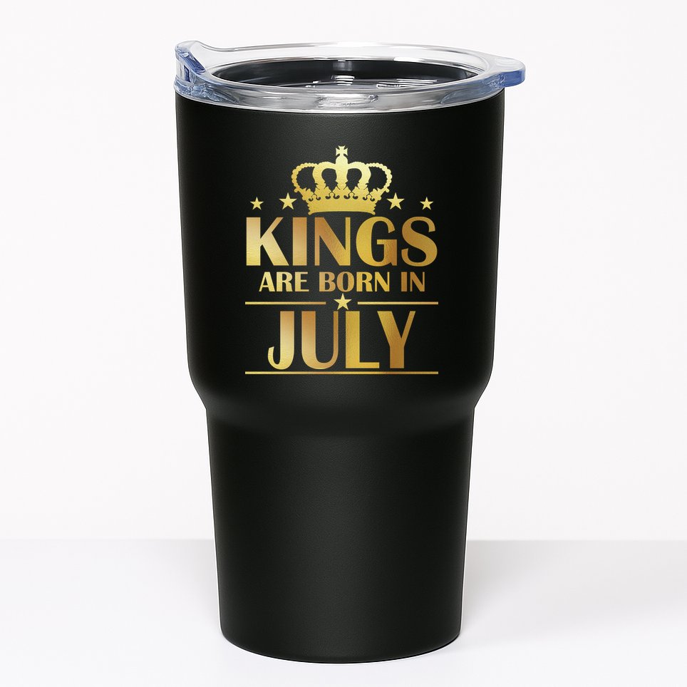 Limited Edition Kings Are Born in July Tumbler