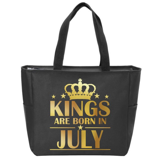 Limited Edition Kings Are Born in July Zip Tote Bag