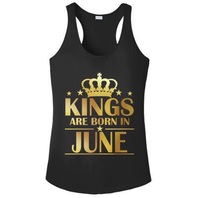 Limited Edition Kings Are Born in June Ladies PosiCharge Competitor Racerback Tank