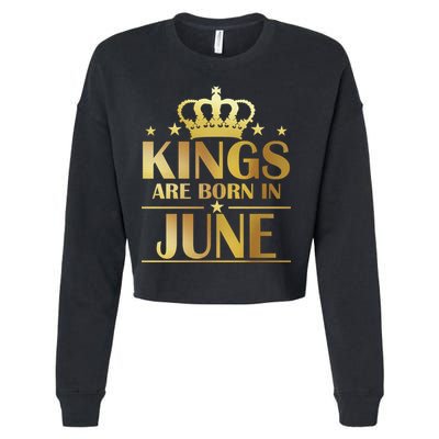 Limited Edition Kings Are Born in June Cropped Pullover Crew