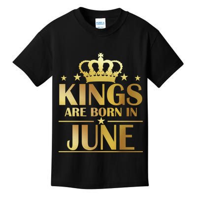 Limited Edition Kings Are Born in June Kids T-Shirt