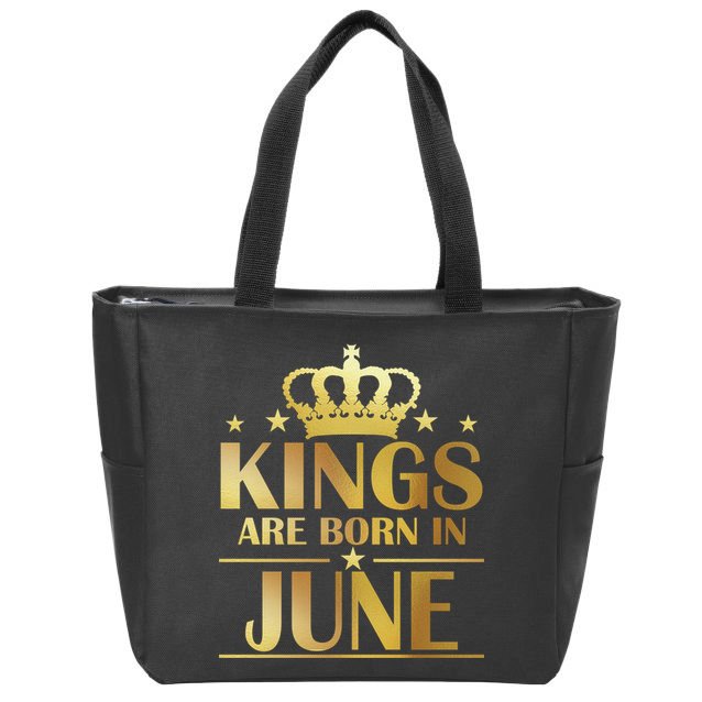 Limited Edition Kings Are Born in June Zip Tote Bag