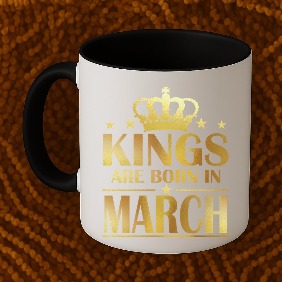 Limited Edition Kings Are Born in March Mug
