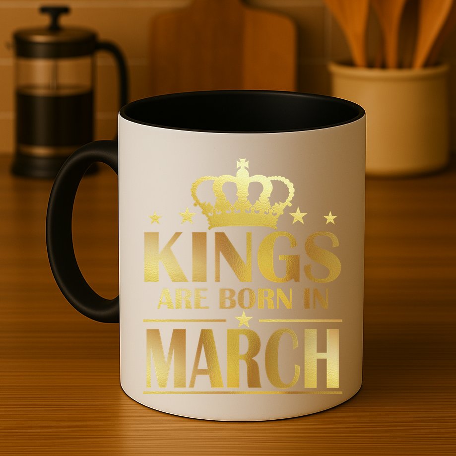 Limited Edition Kings Are Born in March Mug