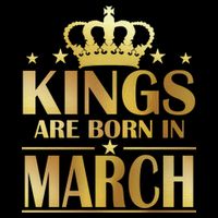 Limited Edition Kings Are Born in March Drawstring Bag