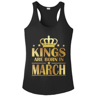 Limited Edition Kings Are Born in March Ladies PosiCharge Competitor Racerback Tank