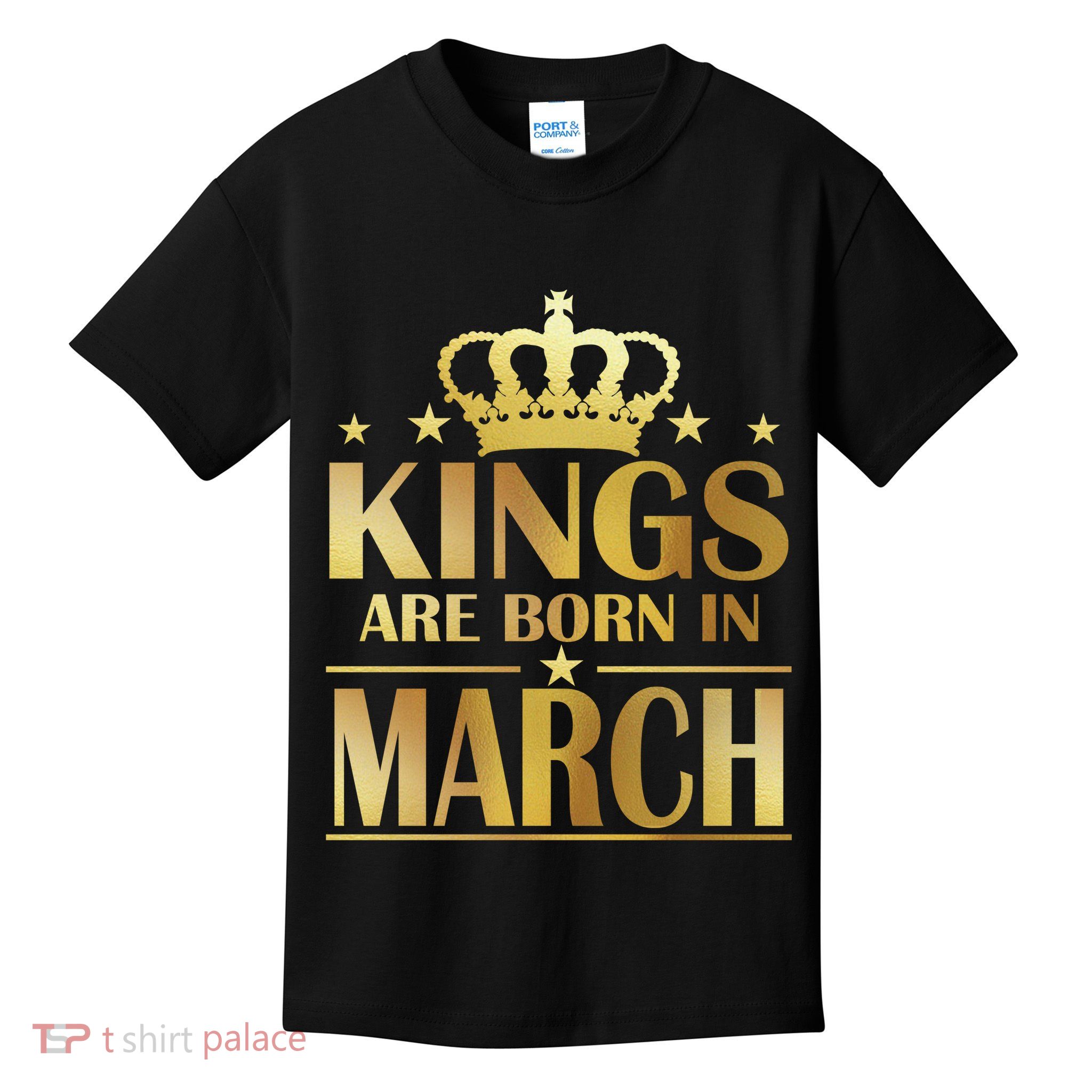 Limited Edition Kings Are Born in March Kids T-Shirt