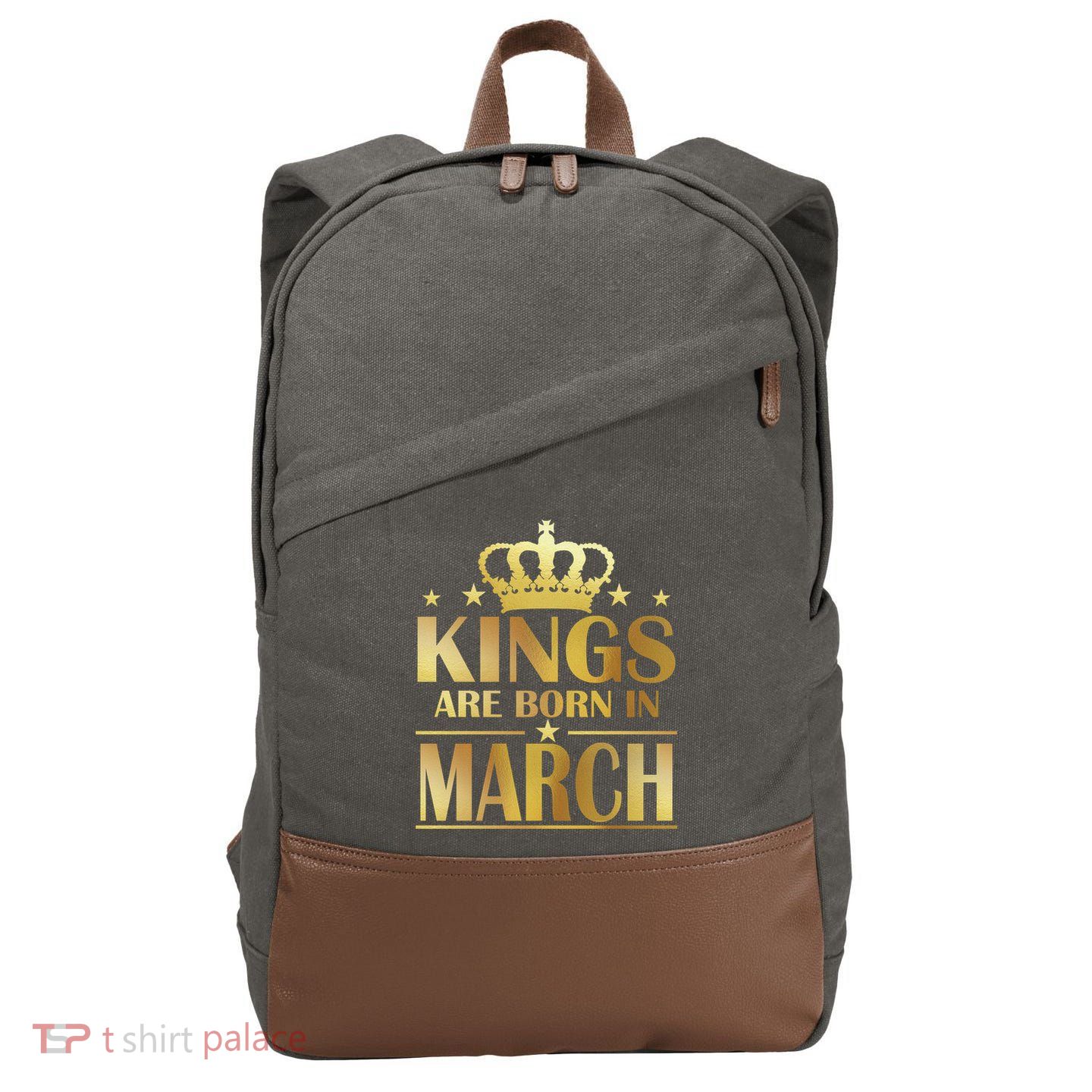 Limited Edition Kings Are Born in March Cotton Canvas Backpack