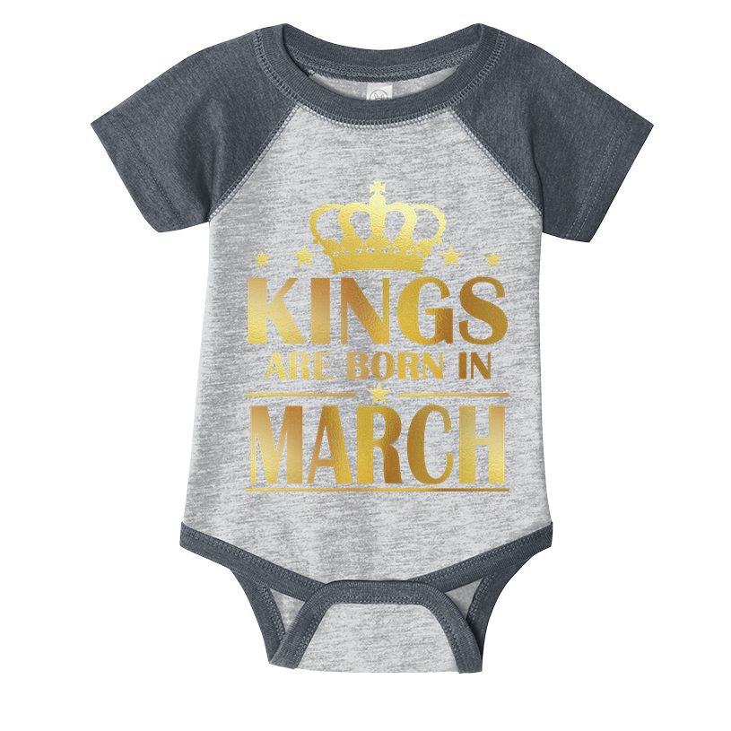 Limited Edition Kings Are Born in March Infant Baby Jersey Bodysuit