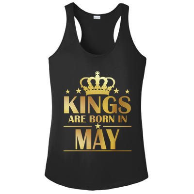 Limited Edition Kings Are Born in May Ladies PosiCharge Competitor Racerback Tank