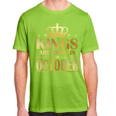 Limited Edition Kings Are Born in October Gold Print Adult ChromaSoft Performance T-Shirt