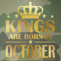 Limited Edition Kings Are Born in October Gold Print Legacy Tie Dye Trucker Hat