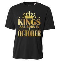 Limited Edition Kings Are Born in October Gold Print Cooling Performance Crew T-Shirt