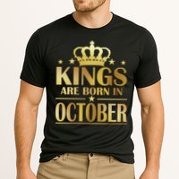 Limited Edition Kings Are Born in October Gold Print Cooling Performance Crew T-Shirt