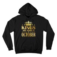 Limited Edition Kings Are Born in October Gold Print Hoodie