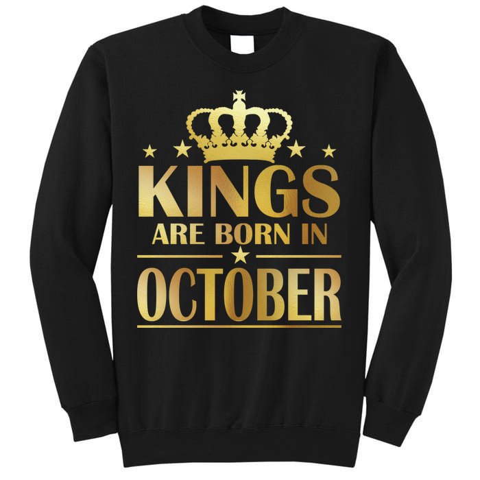 Limited Edition Kings Are Born in October Gold Print Sweatshirt