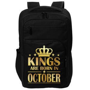 Limited Edition Kings Are Born in October Gold Print Impact Tech Backpack