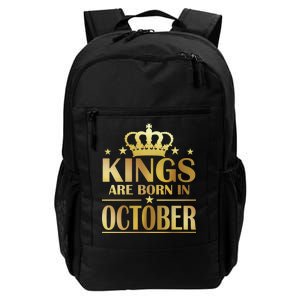 Limited Edition Kings Are Born in October Gold Print Daily Commute Backpack