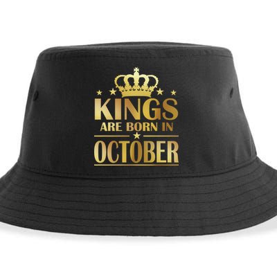 Limited Edition Kings Are Born in October Gold Print Sustainable Bucket Hat