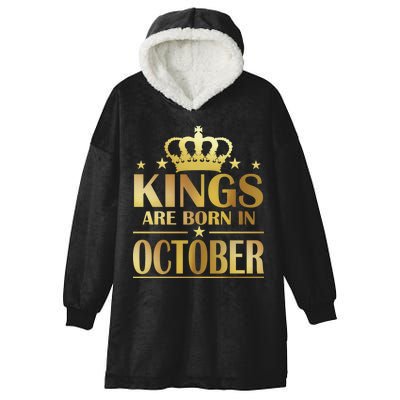 Limited Edition Kings Are Born in October Gold Print Hooded Wearable Blanket