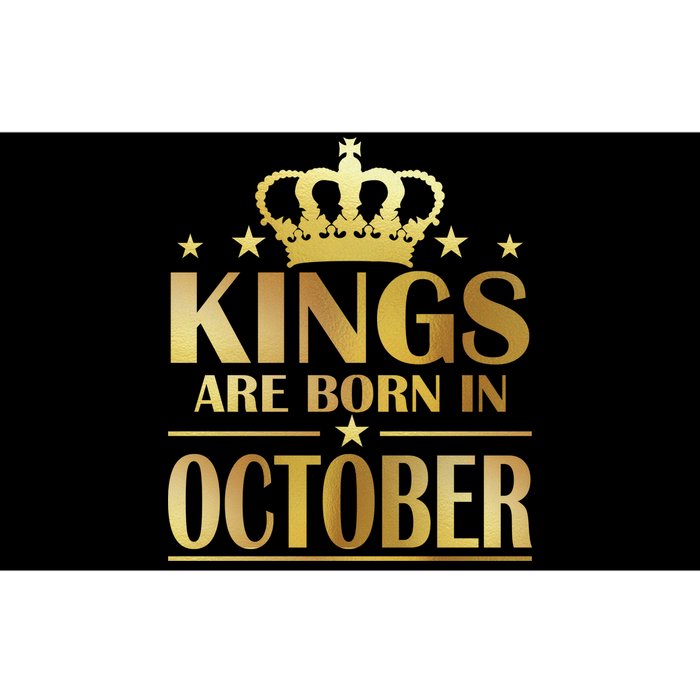 Limited Edition Kings Are Born in October Gold Print Bumper Sticker