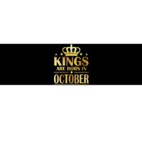 Limited Edition Kings Are Born in October Gold Print Bumper Sticker