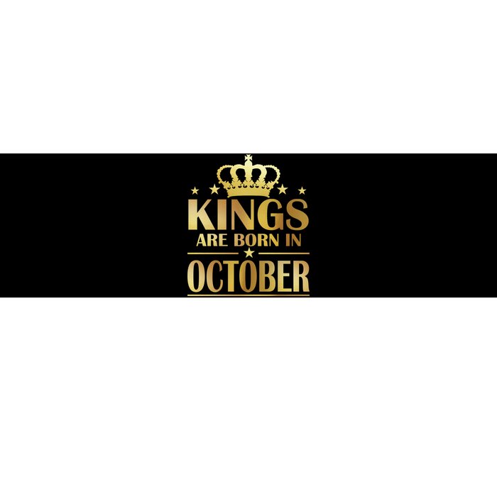 Limited Edition Kings Are Born in October Gold Print Bumper Sticker