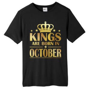 Limited Edition Kings Are Born in October Gold Print Tall Fusion ChromaSoft Performance T-Shirt