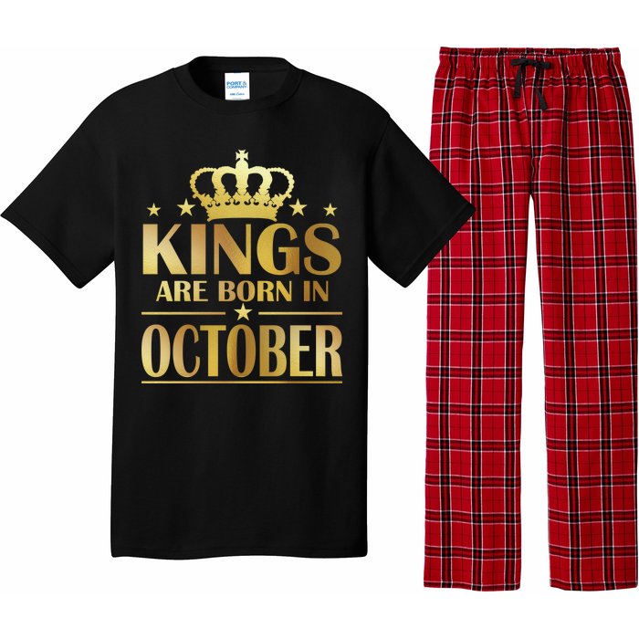 Limited Edition Kings Are Born in October Gold Print Pajama Set