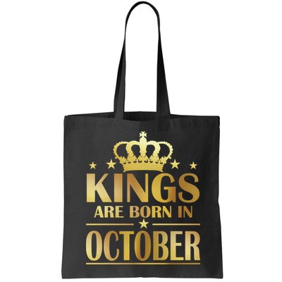 Limited Edition Kings Are Born in October Gold Print Bag
