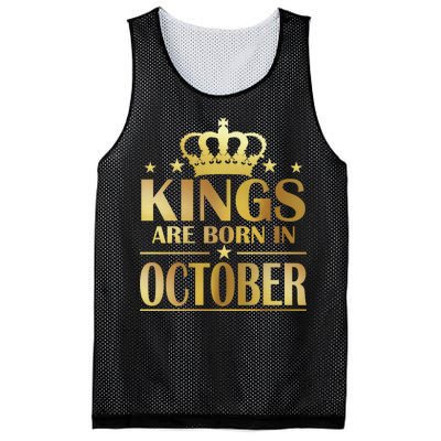 Limited Edition Kings Are Born in October Gold Print Mesh Reversible Basketball Jersey Tank