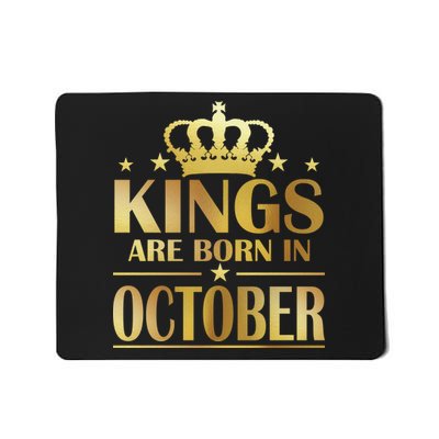 Limited Edition Kings Are Born in October Gold Print Mousepad