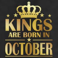 Limited Edition Kings Are Born in October Gold Print 25L Jumbo Tote