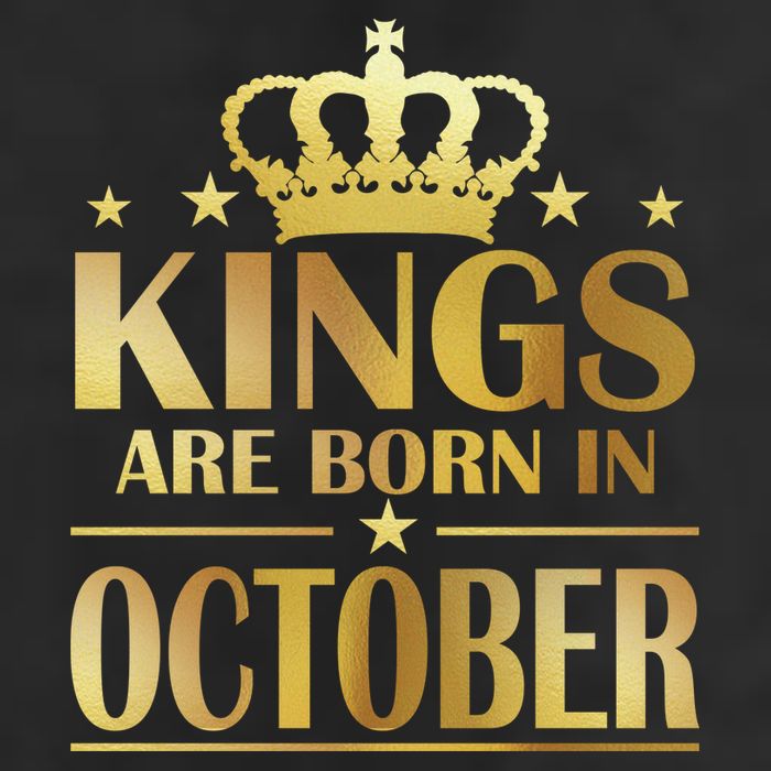 Limited Edition Kings Are Born in October Gold Print 25L Jumbo Tote