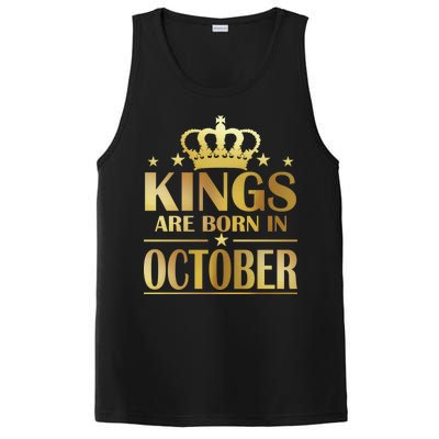 Limited Edition Kings Are Born in October Gold Print PosiCharge Competitor Tank