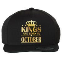Limited Edition Kings Are Born in October Gold Print Wool Snapback Cap