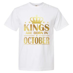 Limited Edition Kings Are Born in October Gold Print Garment-Dyed Heavyweight T-Shirt