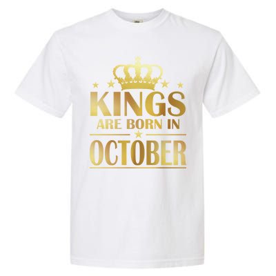 Limited Edition Kings Are Born in October Gold Print Garment-Dyed Heavyweight T-Shirt