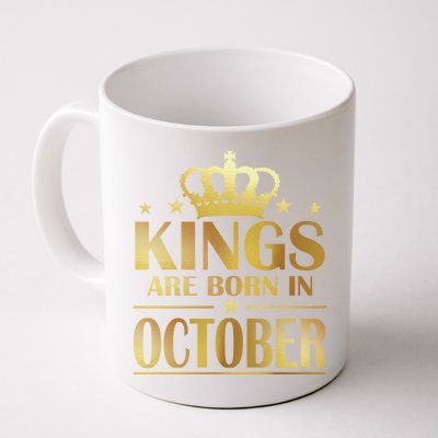 Limited Edition Kings Are Born in October Gold Print Coffee Mug