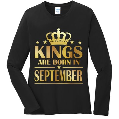 Limited Edition Kings Are Born in September Ladies Long Sleeve Shirt