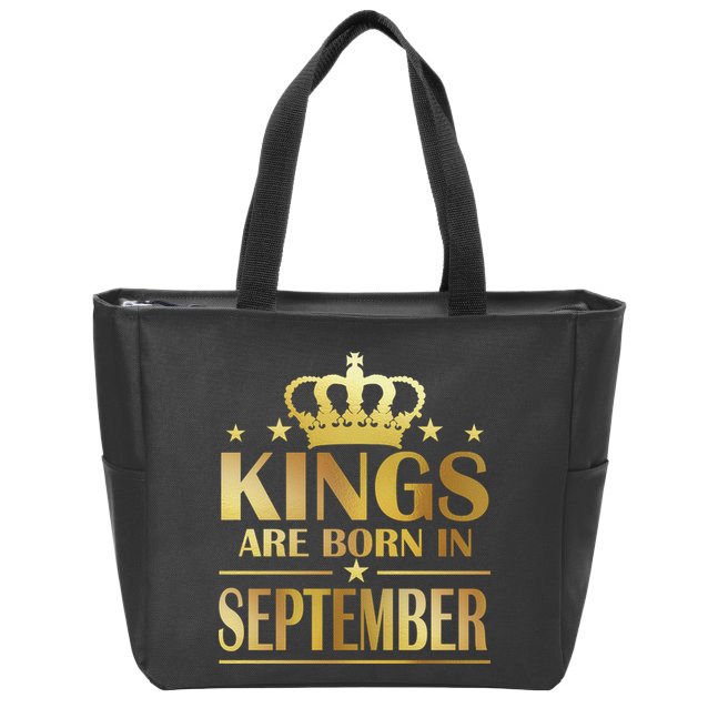 Limited Edition Kings Are Born in September Zip Tote Bag