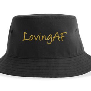 Limited Edition Loving AF Gold Font Sustainable Bucket Hat