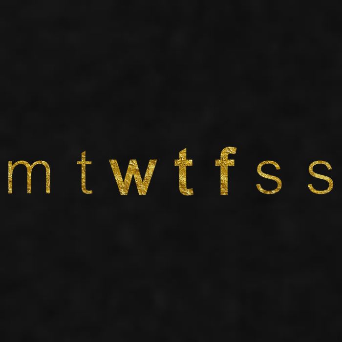 Limited Edition mtWTFss Days of the Week WTF Gold Print Ladies PosiCharge Tri-Blend Wicking Tank