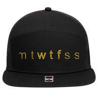 Limited Edition mtWTFss Days of the Week WTF Gold Print 7 Panel Mesh Trucker Snapback Hat