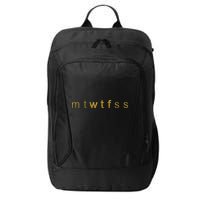 Limited Edition mtWTFss Days of the Week WTF Gold Print City Backpack