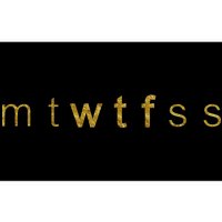 Limited Edition mtWTFss Days of the Week WTF Gold Print Bumper Sticker