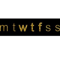 Limited Edition mtWTFss Days of the Week WTF Gold Print Bumper Sticker