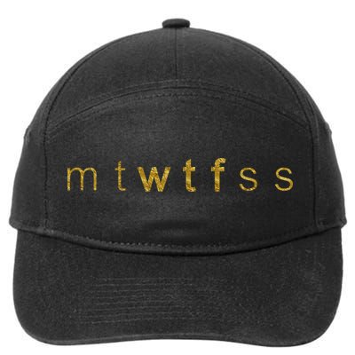 Limited Edition mtWTFss Days of the Week WTF Gold Print 7-Panel Snapback Hat
